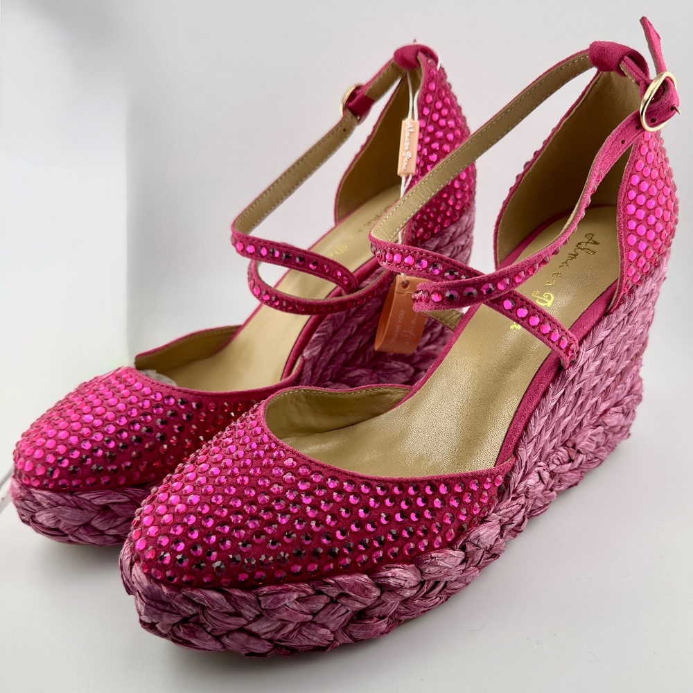 Hot Pink Rhinestone Sandals